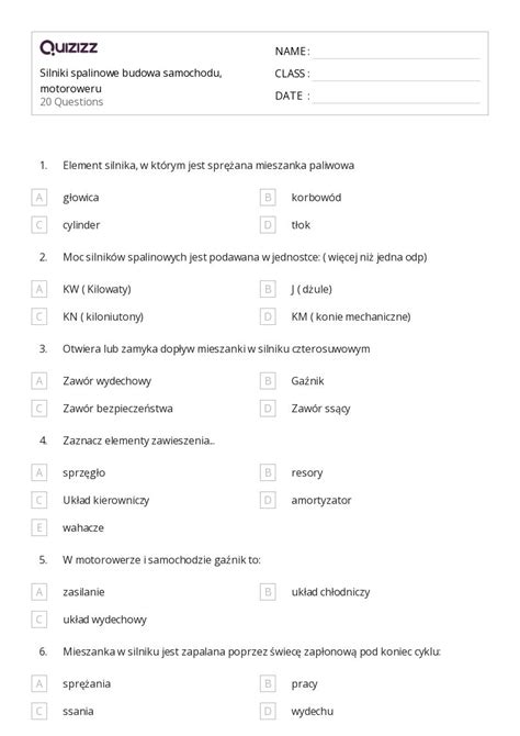 Ponad Uk Ad Odporno Ciowy Arkuszy Roboczych Dla Klasa W Quizizz