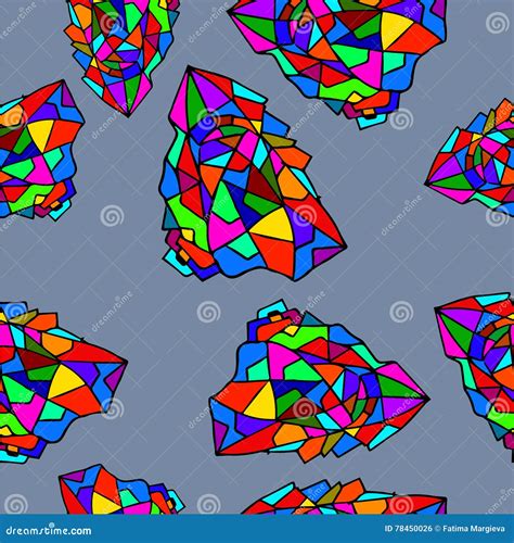 Seamless Abstract Pattern Multicolored Polygons Stock Vector