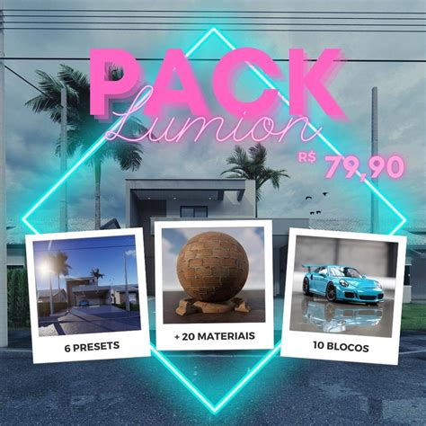 Pack Lumion Biblioteca De Materiais Blocos E Presets