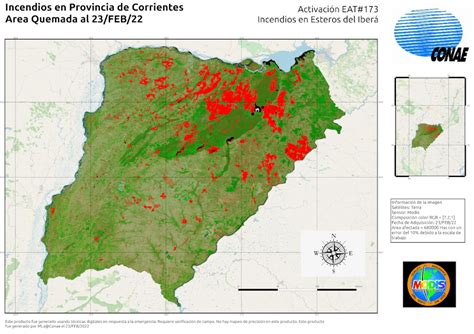 Archivo Incendios En La Provincia De Corrientes Mapa Del Area Quemada