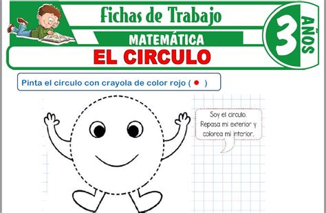 El Circulo Para Niños De Tres Años Fichas De Trabajo