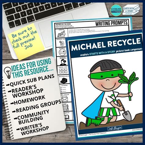 Michael Recycle Activities and Lesson Plans for 2025 - Teaching with Jodi Durgin and Company