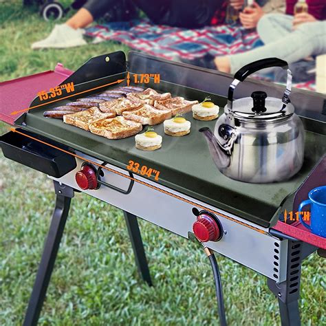 Buy Hisencn X Inch Fry Griddle For Camp Chef Two Burner Stove