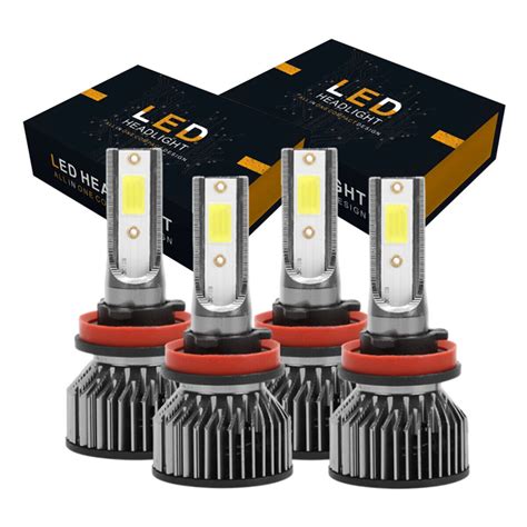 4x H9 H11 Led Headlight Bulbs 6000k For Freightliner Cascadia 2008 2017