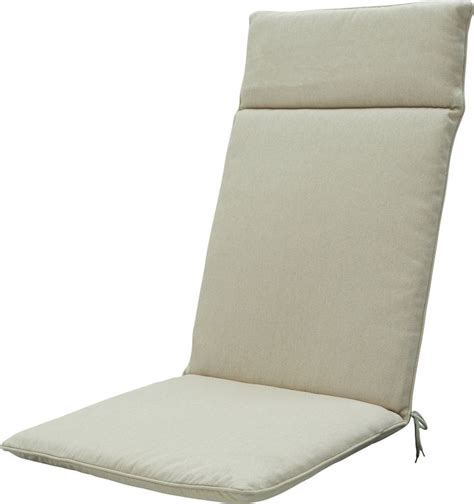 An Outdoor Lounge Chair Cushion With Ties On The Back And Sides In