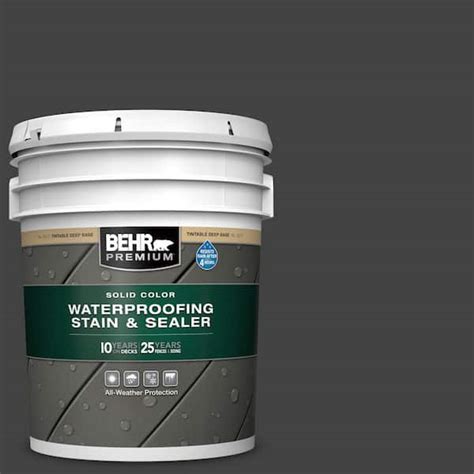 Behr Premium Gal Pfc Tar Black Solid Color Waterproofing