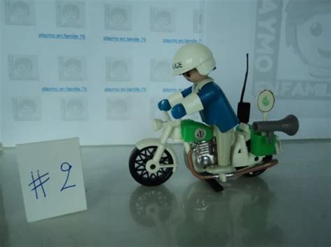 PLAYMOBIL VINTAGE POLICE Moto Motard Talkie Porte Voix Set 3232 3401