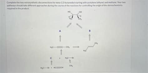 Solved Complete The Two Retrosynthetic Disconnections For Chegg