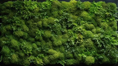 Biophilic Design Beautiful Indoor Wall With Natural Moss Covered