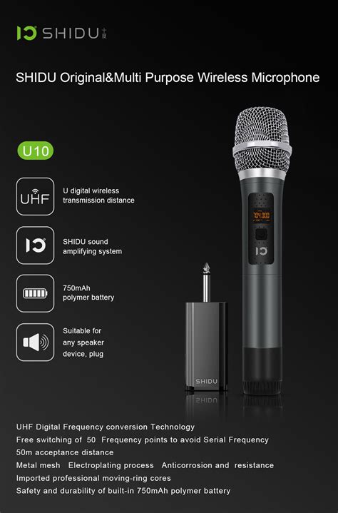 Shidu U Hot Seller Professional Uhf Conference Karaoke Wireless