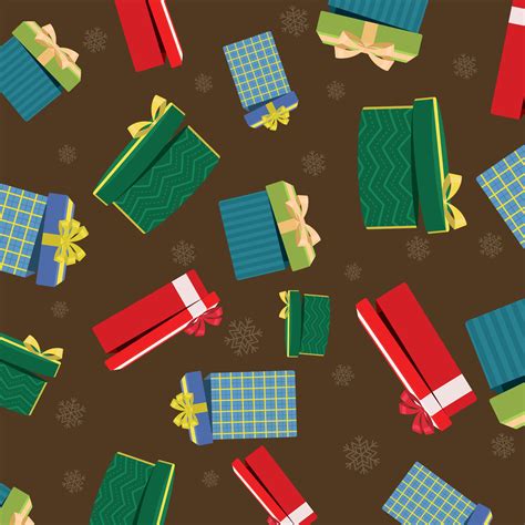 christmas present icons pattern background vector illustration
