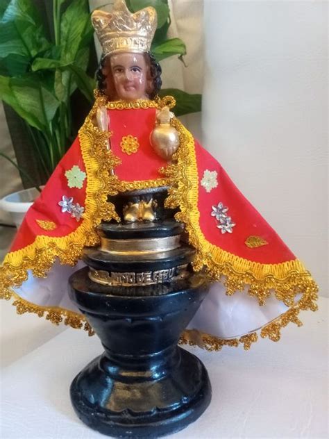 Santo Ni O De Cebu Statue Figurine Senior Sto Nino Ceramics Inches