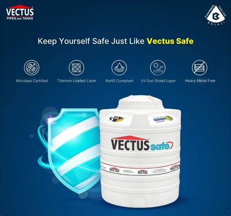 Vectus Safe 3 Layer Water Tank At Rs 8 Litre Vectus Triple Layered