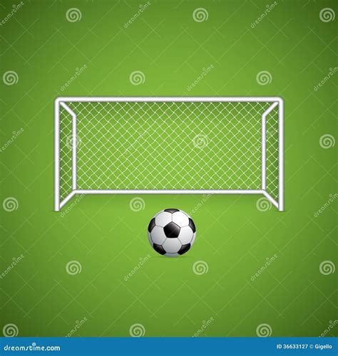 Soccer Goal And Ball Stock Vector Illustration Of Playground 36633127