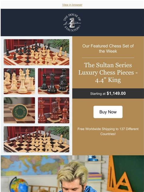 House Of Staunton Our Featured Chess Set Of The Week The Sultan