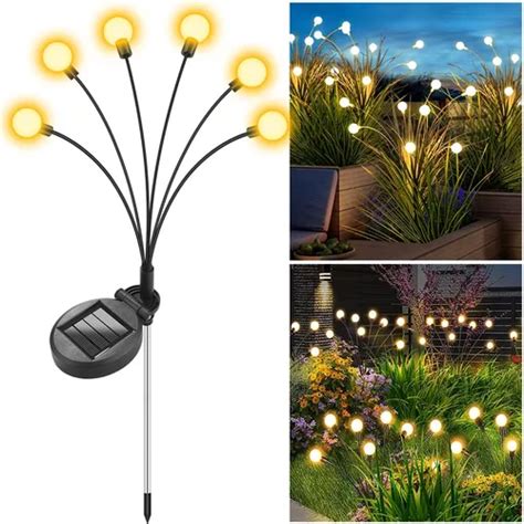 Luces Solares De Jardin Al Aire Libre Luz Solar Oscilante P MercadoLibre