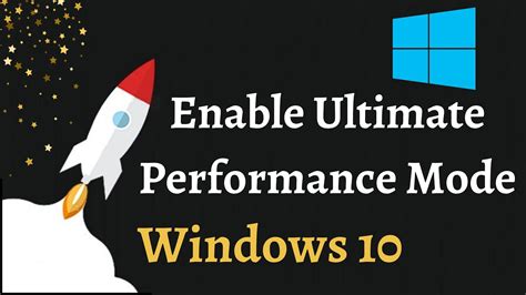 How To Enable Windows Ultimate Performance Mode Windows