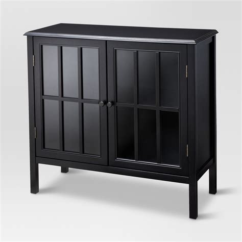 Windham 2 Door Accent Cabinet Black Threshold Accent Doors Accent