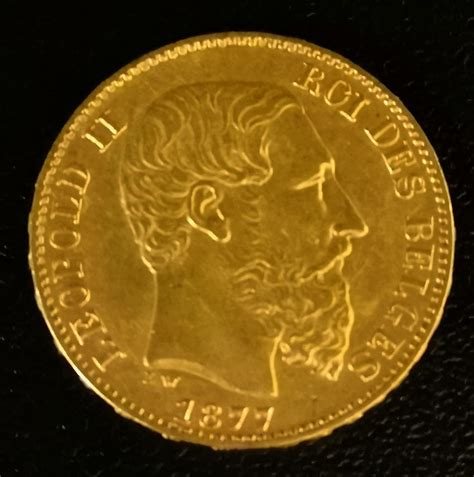 Francs Or Leopold Ii T Te Nue Achat Or En Belgique