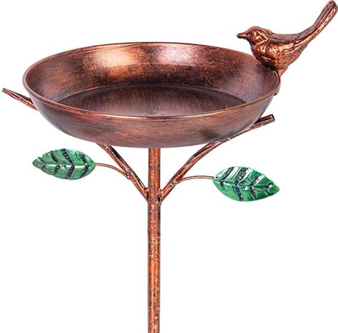 Vewogarden Metal Bird Baths For Outdoors Bird Bath Bowl With