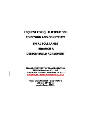 Fillable Online Ftp Txdot Request For Qualifications To Design And