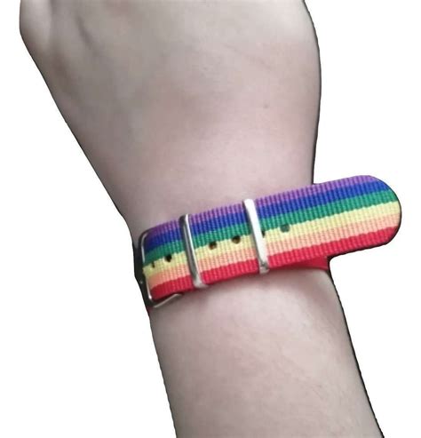 Pride Buckle Rainbow Bracelet Gay Lgbt Flag Fabric Wristband Lgbtq Gay