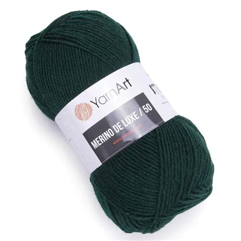 590 Пряжа Merino De luxe 50 100гр 280м смарагдовий YarnArt golka