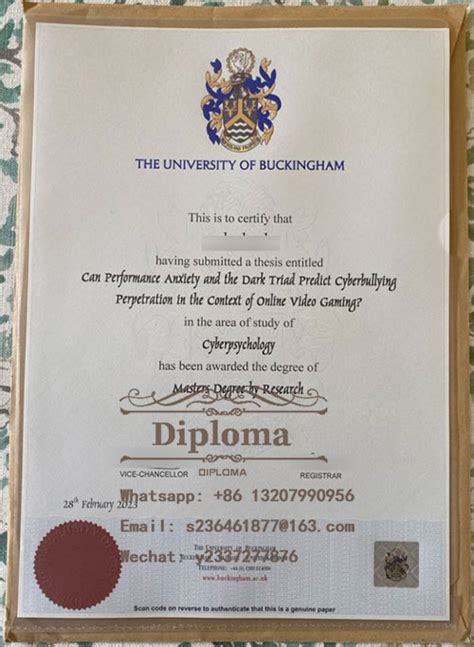 How To Get University Of Buckingham Bachelor Of Science Fake