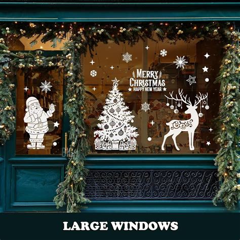 Large Christmas Window Stickers 104 Double Sided White - Etsy