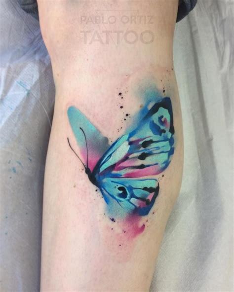 Watercolor Butterfly Tattoo Tatuaje De Uñas Diseño De Tatuaje De