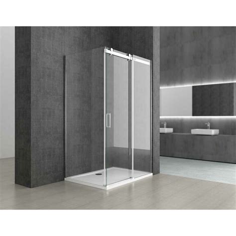 Durovin Bathrooms L Shape Rectangular Frameless Shower Enclosure