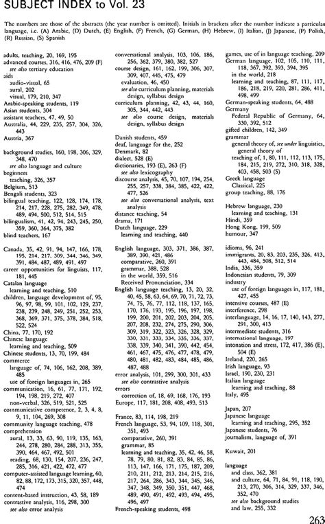 Subject And Author Indexes To Vol 23 Language Teaching Cambridge Core