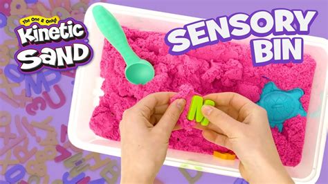 Diy Kinetic Sand Sensory Bin Fun Ways To Play With Kinetic Sand Youtube