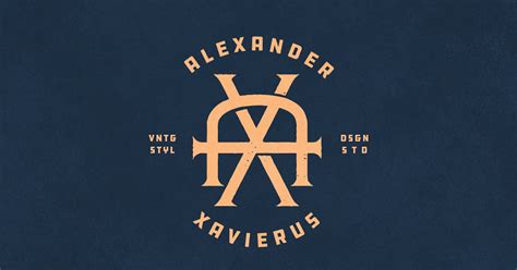 Ax Vintage Monogram Logo By Visuelcolonie On Envato Elements