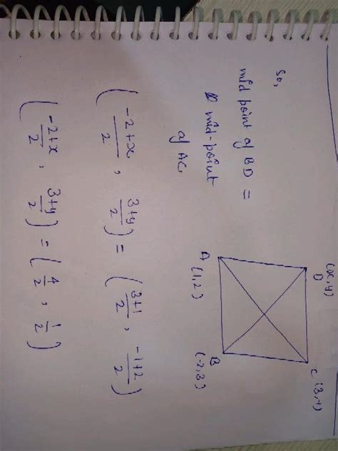 Three Consecutive Vertices Of A Parallelogram Are A1 2 B2 3 And C8 5 Find The Fourth