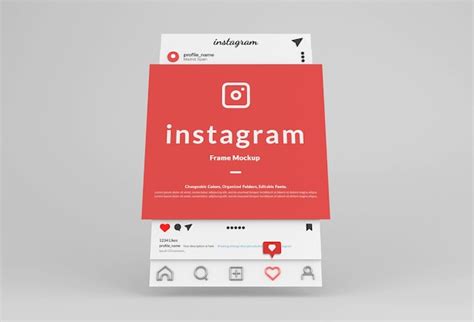 Premium Psd Instagram Post Frame Interface Mockup 23128 Hot Sex Picture