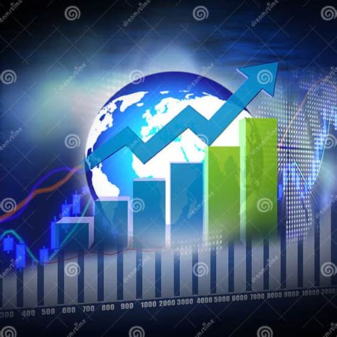 Grafico E Istogramma Del Mercato Azionario Illustrazione Di Stock Illustrazione Di Fondi