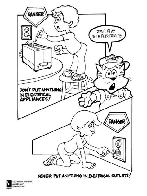 Electrical Safety Coloring Pages