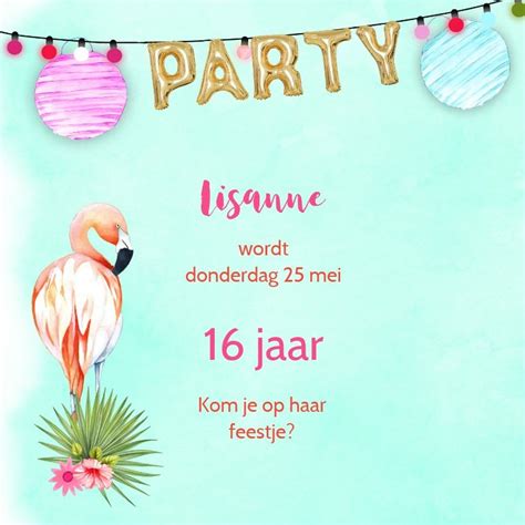 Uitnodiging Tropical Party Uitnodigingen Kaartje Go