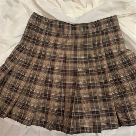 Brown Plaid Skirt Womens Fashion Bottoms Skirts On Carousell