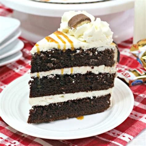 Best Ever Twix Cake - Decadent Cake Recipe - Bullock's Buzz