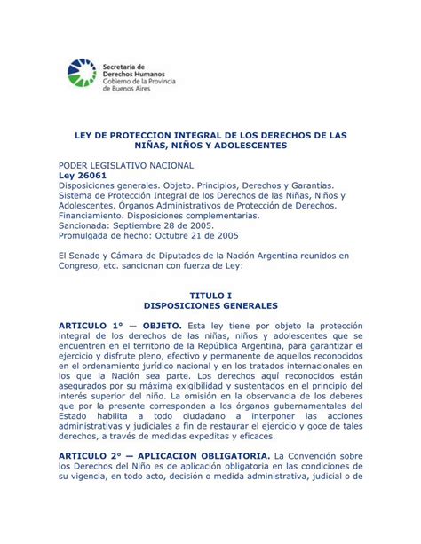 PDF LEY DE PROTECCION INTEGRAL DE LOS DERECHOS DE PDF FileLa