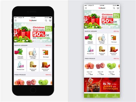 Bigbasket App Redesign by Praveen Sidyal on Dribbble