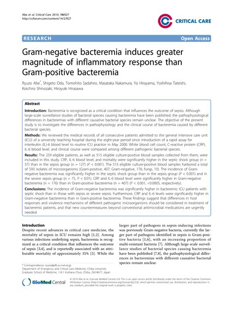 (PDF) Gram-negative bacteremia induces greater magnitude of ...