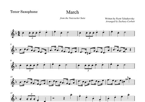 March From The Nutcracker Suite Arr Zachary Corbett By Pyotr Ilyich Tchaikovsky Sheet Music