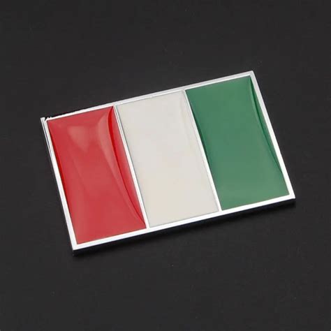 Car Auto Metal Italy ITALIAN Flag Badge Emblem Side Rear Body Decal