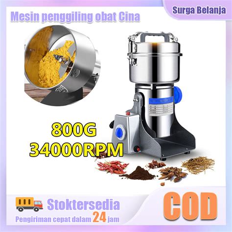 Jual 800G Mesin Bubuk Tepung Penggiling Gerinda Herbal Biji Kacang Obat