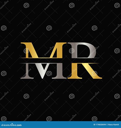 Initial Mr Letter Logo Design Vector Template Abstract Letter Mr Logo