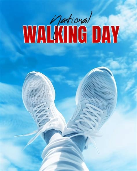 Premium PSD | National walking day background