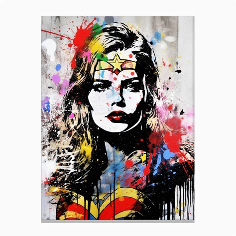 Wonder Woman Pop Art Canvas Print by 2ToastDesign - Fy